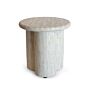 Happy Cocooning side table Rib travertine