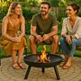 HEAT Fire Bowl Classic Ø 60 cm Feet & Handle Black
