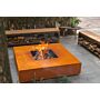 FORNO Fire Table CortenSteel Square (Ø120cm)