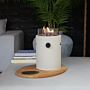 Happy Cocooning table burner Lumi Steel oyster beige