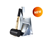 NO-AXE Galvanized Wood Splitter with Hammer