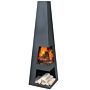 GardenMaxX Sanga XL Black Fireplace