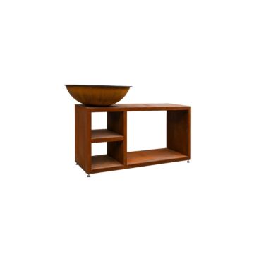 10014 PIATTO TAVOLO Medium Corten left
