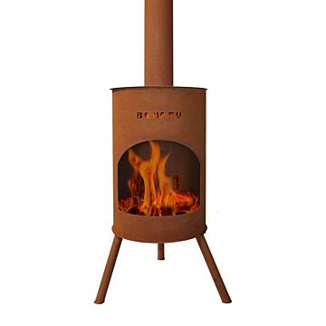 BonFeu BonTon 60 garden fireplace Corten steel with fire product photo
