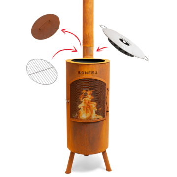 BonFeu BonTino LP Corten Fireplace