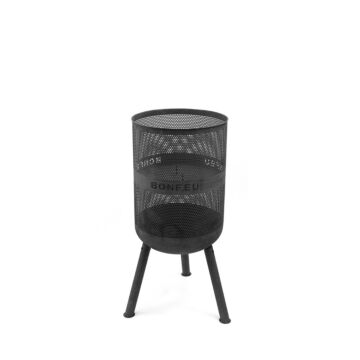 BonVes fire basket by BonFeu with grill grid and optional plancha