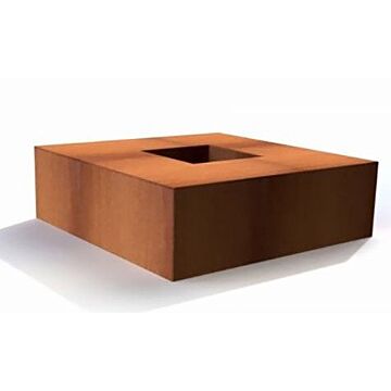 FORNO fire table corten steel square 120