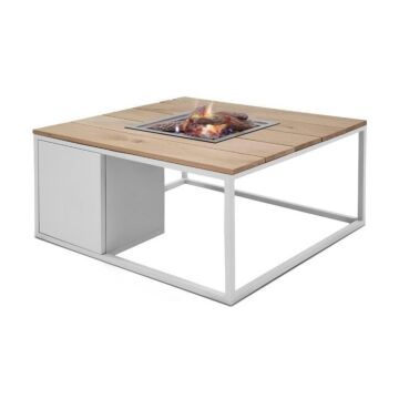 Cosi fires Cosiloft fire pit table white/teak