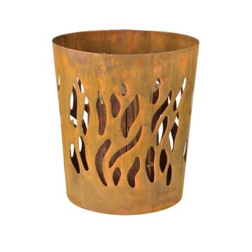 Esschert fire pit round rust for Swedish torch