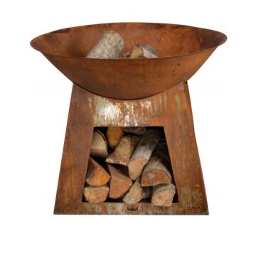Esschert Fire Bowl with wood storage FF169