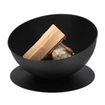 Esschert Fire Bowl Slanted Black product picture with Wood