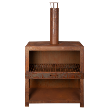 Esschert Terrace Fireplace + Wood Storage Rust L Esschert Terrace Fireplace + Wood Storage Rust L