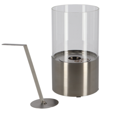 Esschert Bioethanol Table Fireplace Round stainless steel