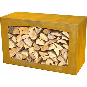 Gardenmaxx Corten Woodbox for wood storage