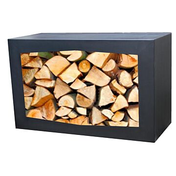 Gardenmaxx Black Woodbox for wood storage Gardenmaxx Black Woodbox for wood storage