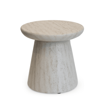 Happy Cocooning side table Round travertine
