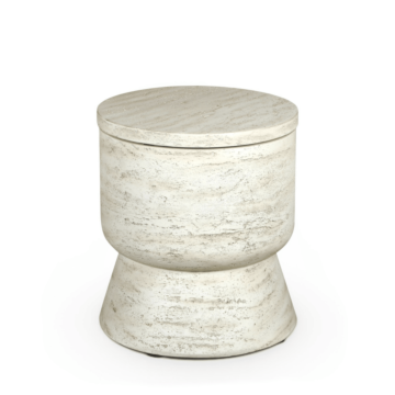 Happy Cocooning cooler table/side table Round travertine