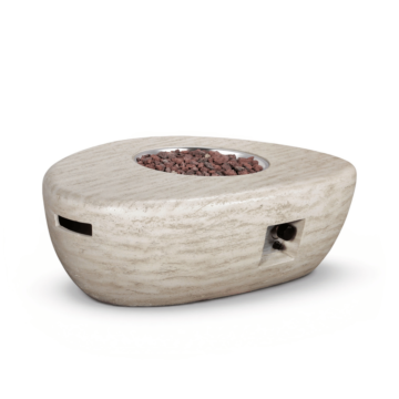 Happy Cocooning fire pit table Estate Organic 107 travertine