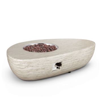 Happy Cocooning fire pit table Estate Organic 150 travertine