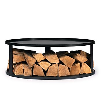 CookKing base for fire bowls with wood storage 82 cm product photo with wood
