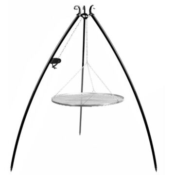CookKing Tripod 200 cm with Pulley with Steel Grill Grid CookKing Tripod 200 cm with Pulley with Steel Grill Grid