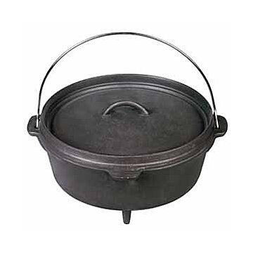 BBQ-TORO Dutch Oven Alpha Series, Already Burned, Various Sizes, Cast  Iron Stock Pot