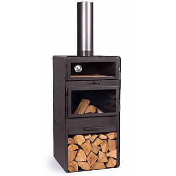 Cook king Vento garden fireplace with oven + glass doors product photo