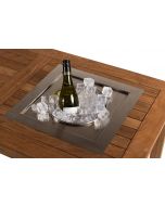 Built-in wine cooler square for garden table