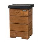Side table for Cocoon Table teak wood black
