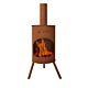 BonFeu BonTon 50 corten product photo with fire
