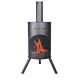 BonFeu BonTon garden fireplace 60 black product photo with fire
