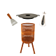 Package deal BonFeu BonVes 45 corten + plancha + oil can + spatula