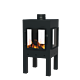 FORNO Fireplace Digna Black