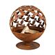 Esschert vuurbal laser cut vogels roest
