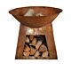 Esschert Fire Bowl with wood storage FF169