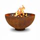 MOODZ fire bowl Dome rust colour with fire
