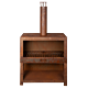 Esschert Terrace Fireplace + Wood Storage Rust L