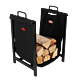 Esschert Fire block bag black with wood holder