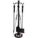 Esschert Design 4-piece Fireplace tool set with holder