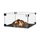 Glass screen surround for separate built-in burner (rectangle)