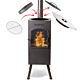 BonFeu BonCarré garden fireplace black with barbecue options