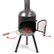 BonFeu BonSolo black garden fireplace product photo with grill