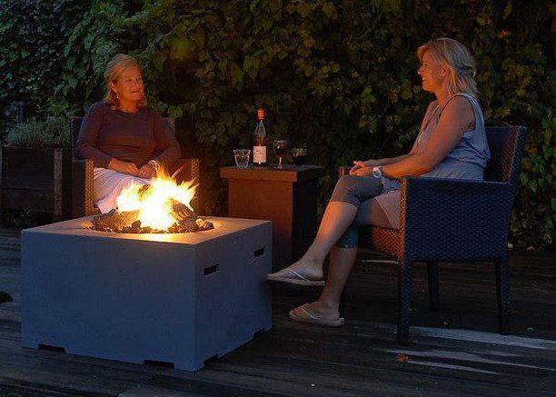 Happy Cocooning Firetable Square Taupe