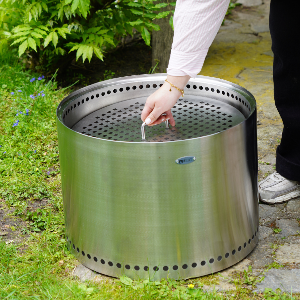HEAT Smokeless Fire Pit Rokfri Xlarge Stainless Steel