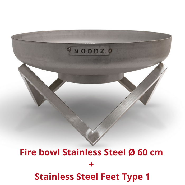 MOODZ Firebowl Stainless Steel Ø60 cm