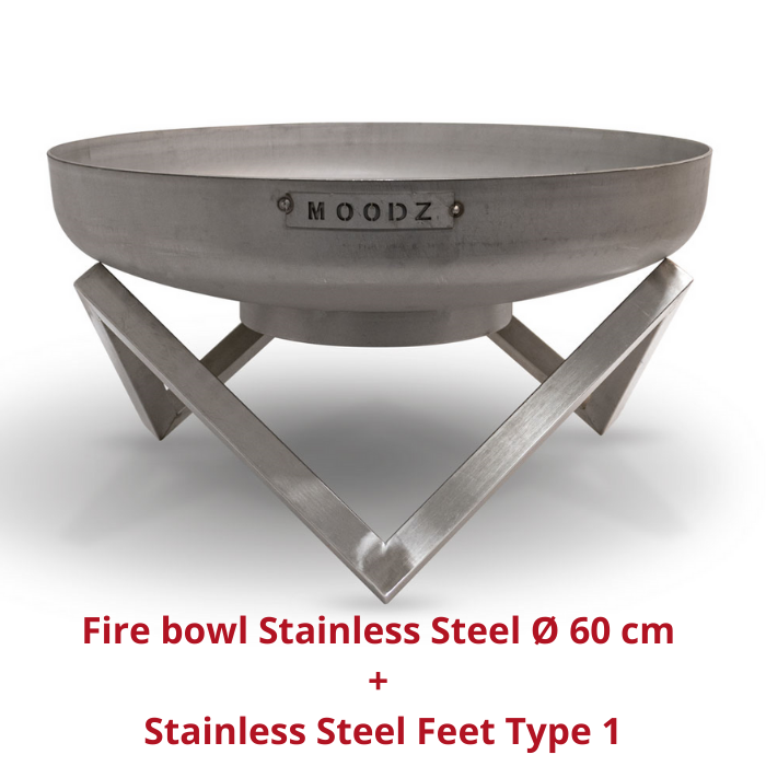 MOODZ Firebowl Stainless Steel Ø100 cm