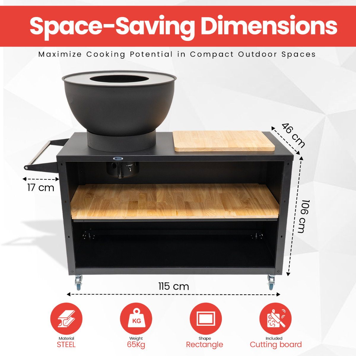 HEAT Trolle Outdoor Kitchen Black