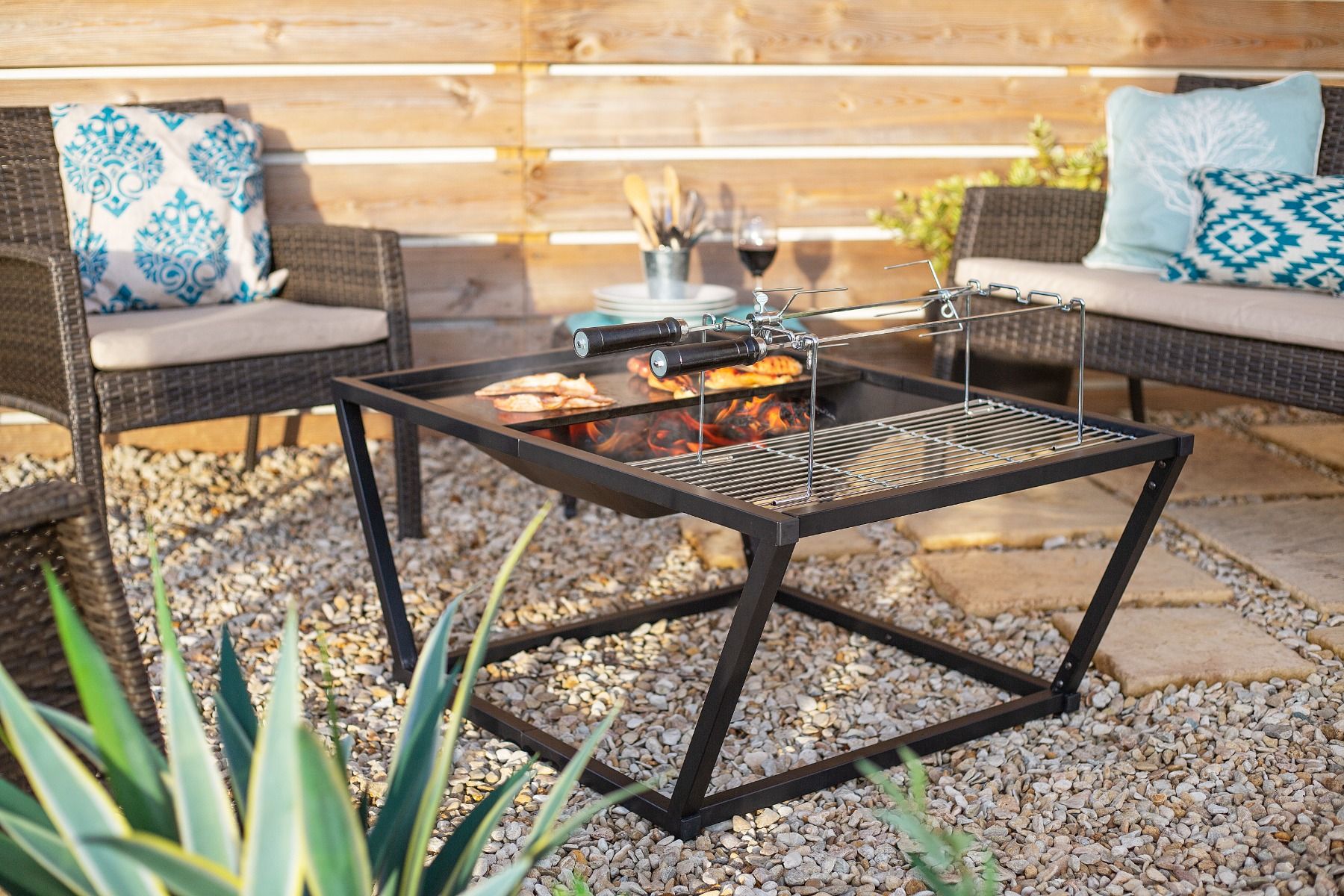 La Hacienda Multifunctional Fire Table