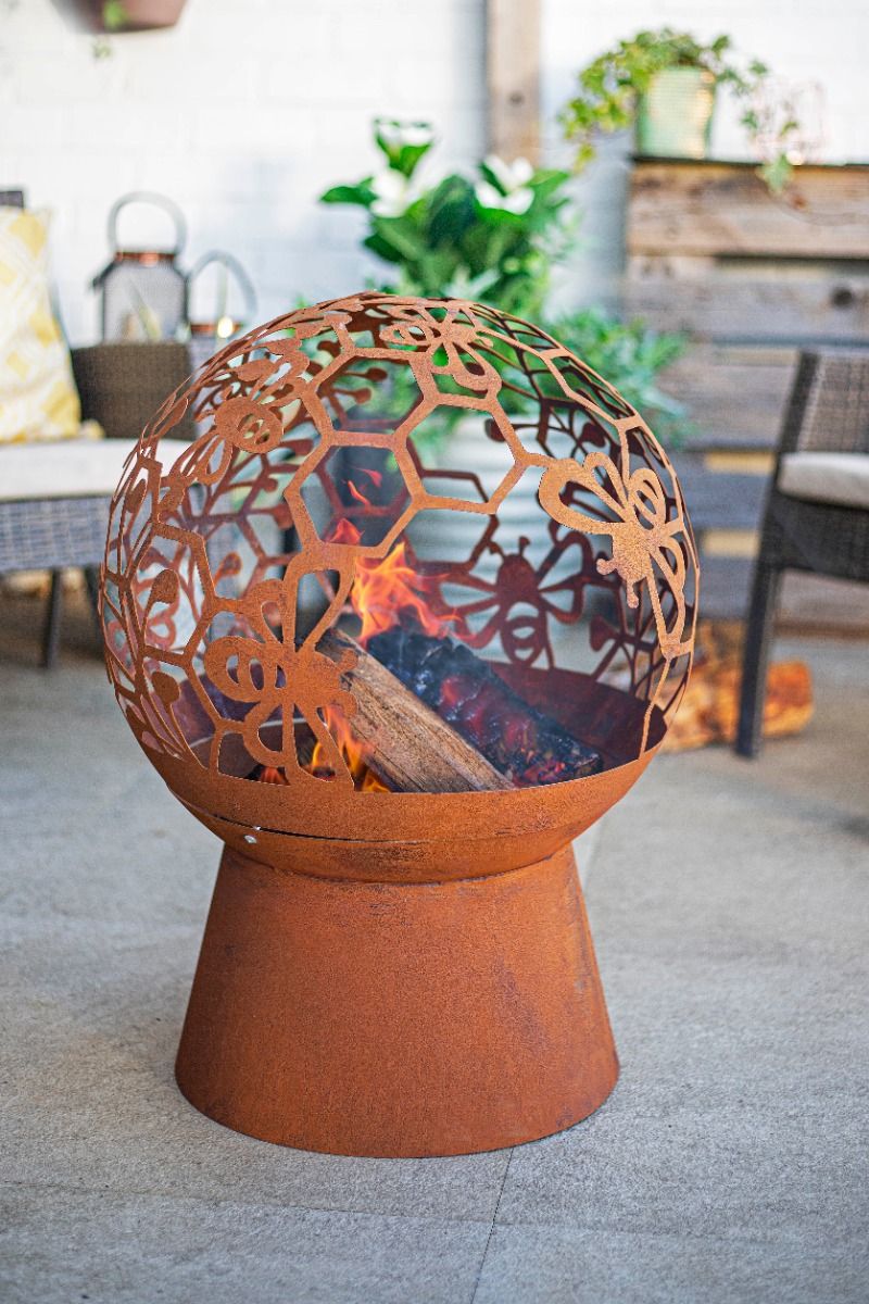 La Hacienda Honey Bee Rust FirePit