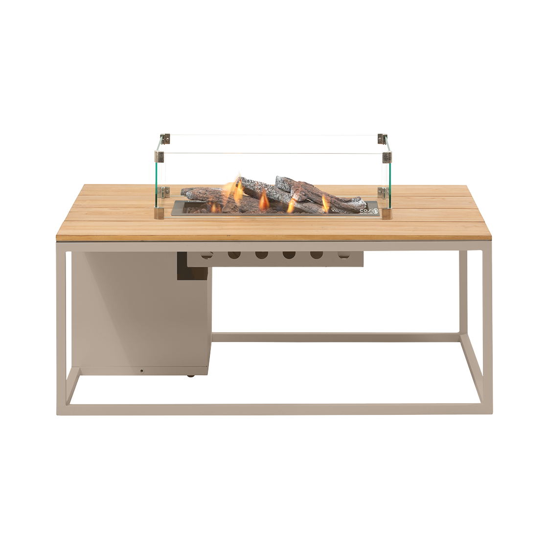 Cosi Firetable Cosiloft 120 Sandy Beige / Teak